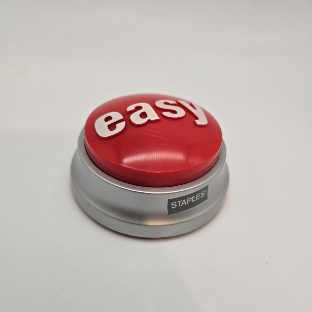 Staples “That was Easy” Red Button, tested & Works